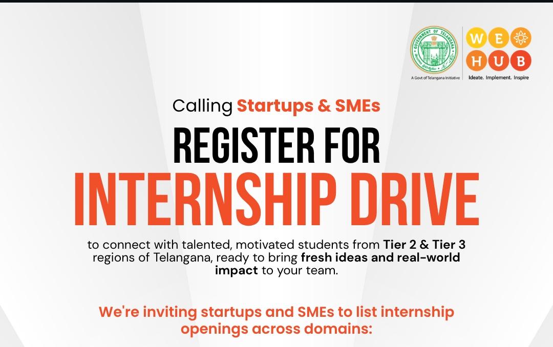 Internship Hiring Partner for WE Hub GYIP Internship Drive